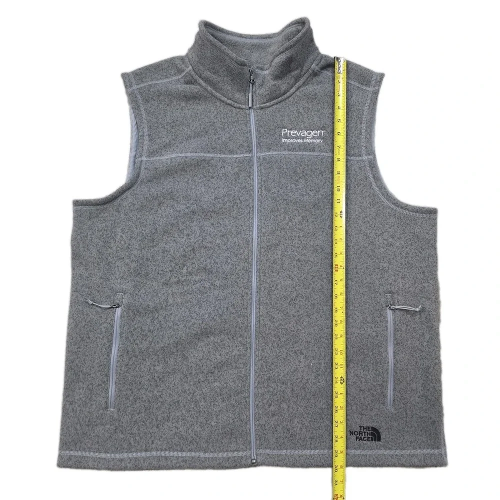 The North Face Men's XXL Sweater Fleece Vest Gray Prevagen Logo NF0A47FA